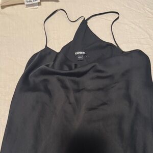 Express Sleek Black Satin Camisole